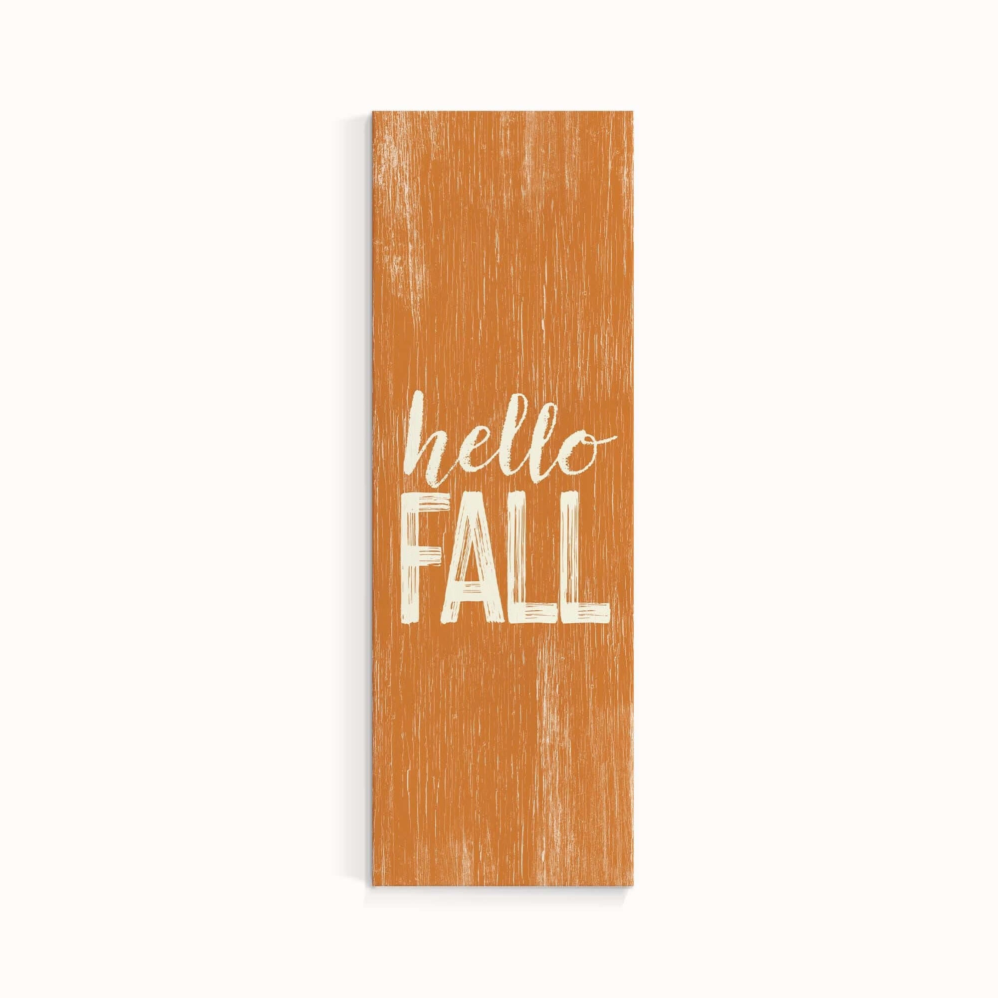 a wooden sign that says hello fall