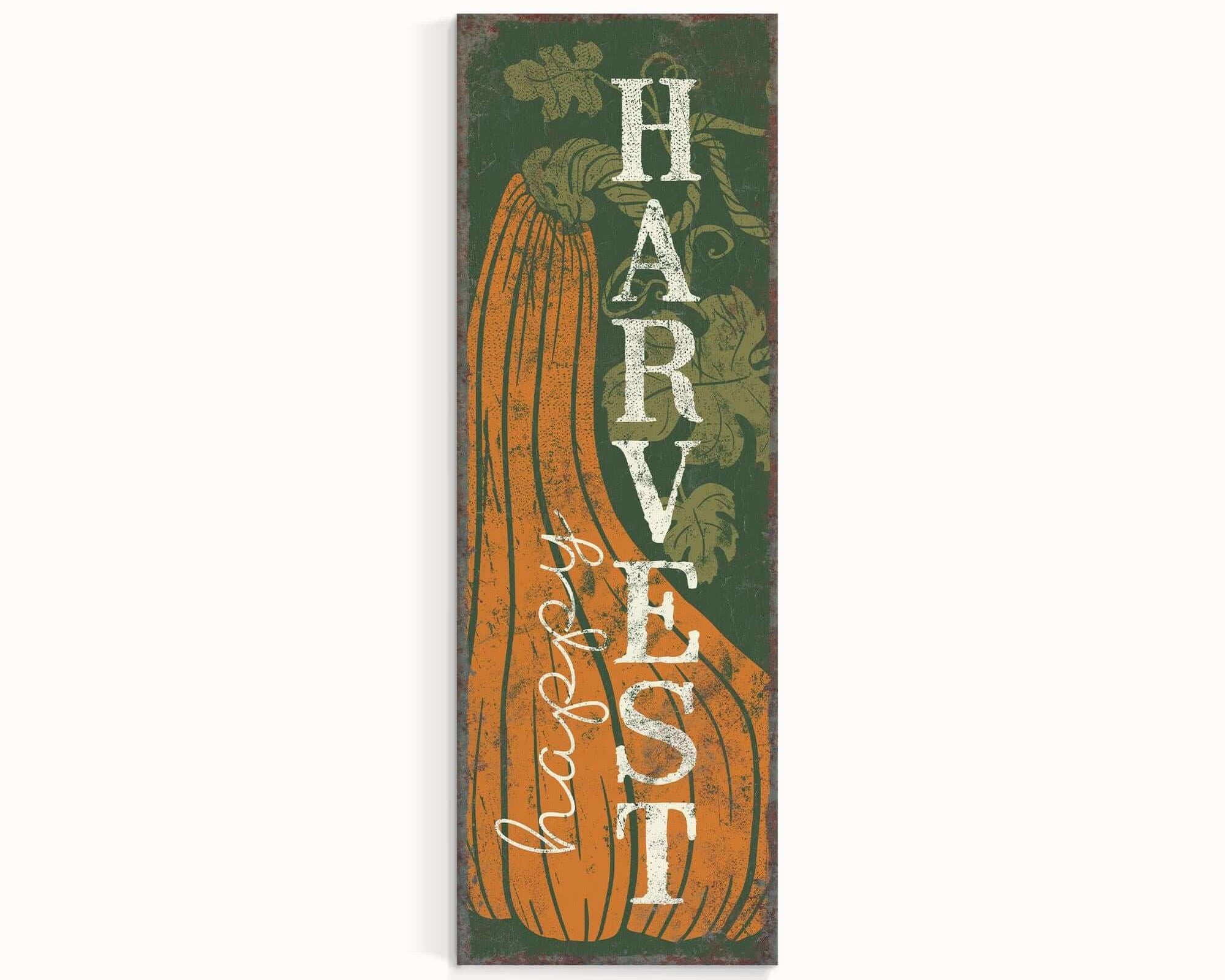 a wooden sign that says harvest fest