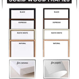 a picture of a bed frame with the words, solid wood frames ready to hang