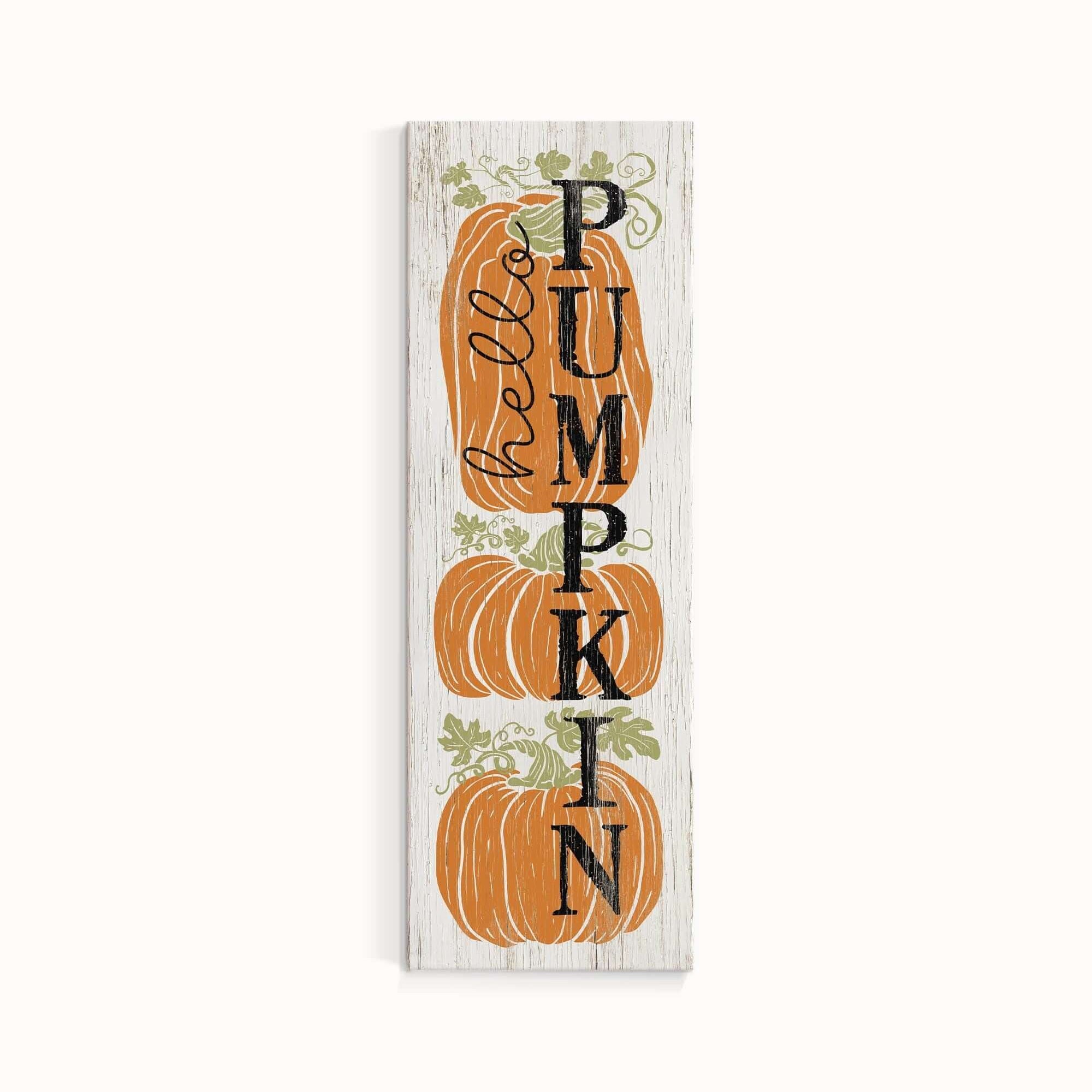 a wooden sign that says pumpkin on it