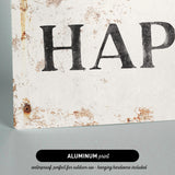 a sign with the word hap written on it