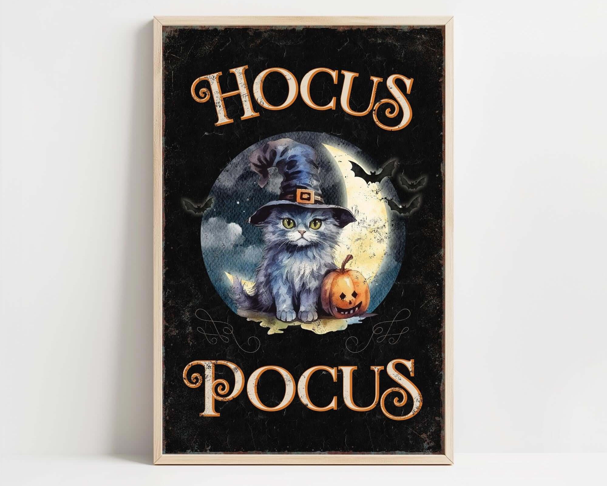 a picture of a cat wearing a witches hat