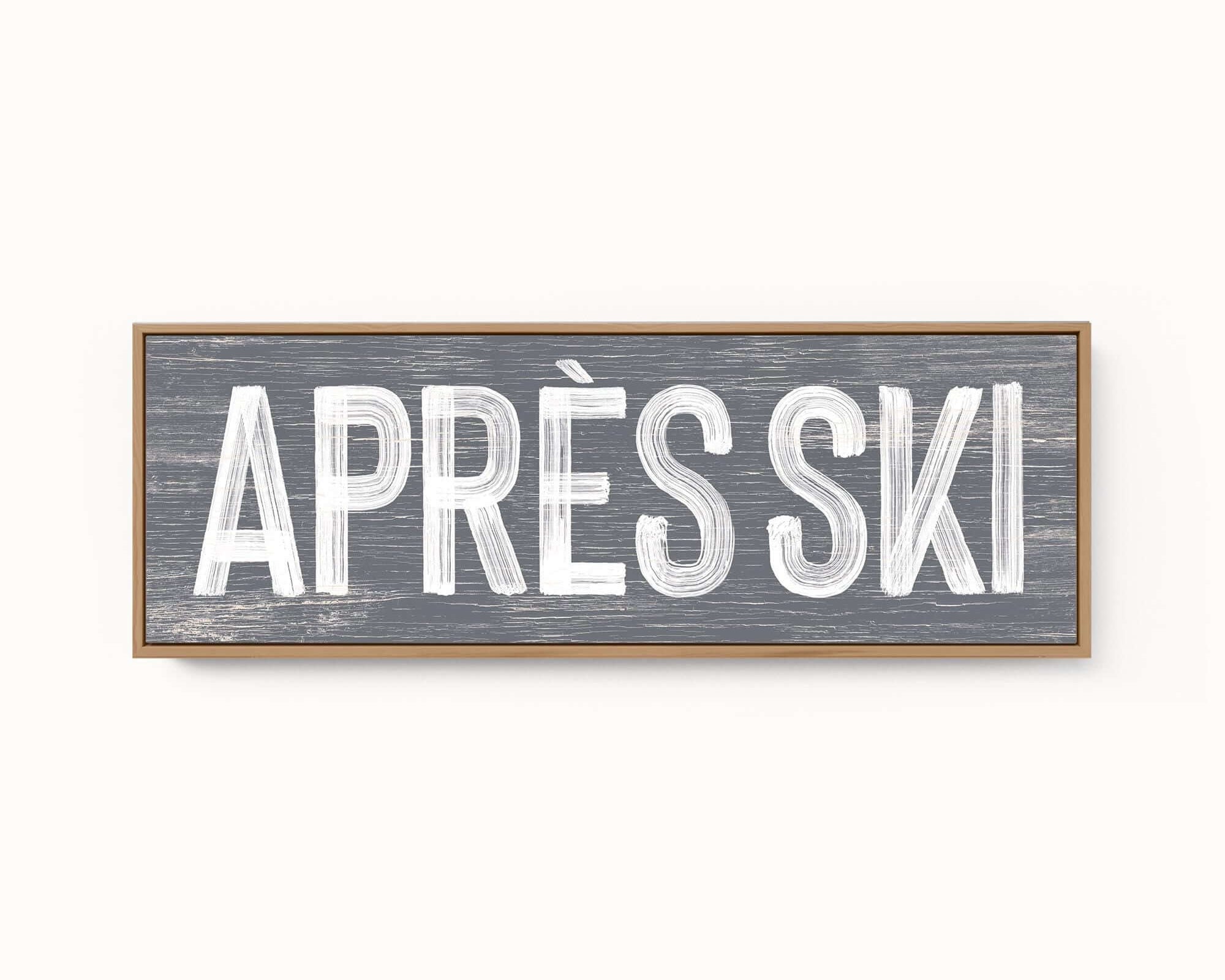 a wooden sign that says apress ski