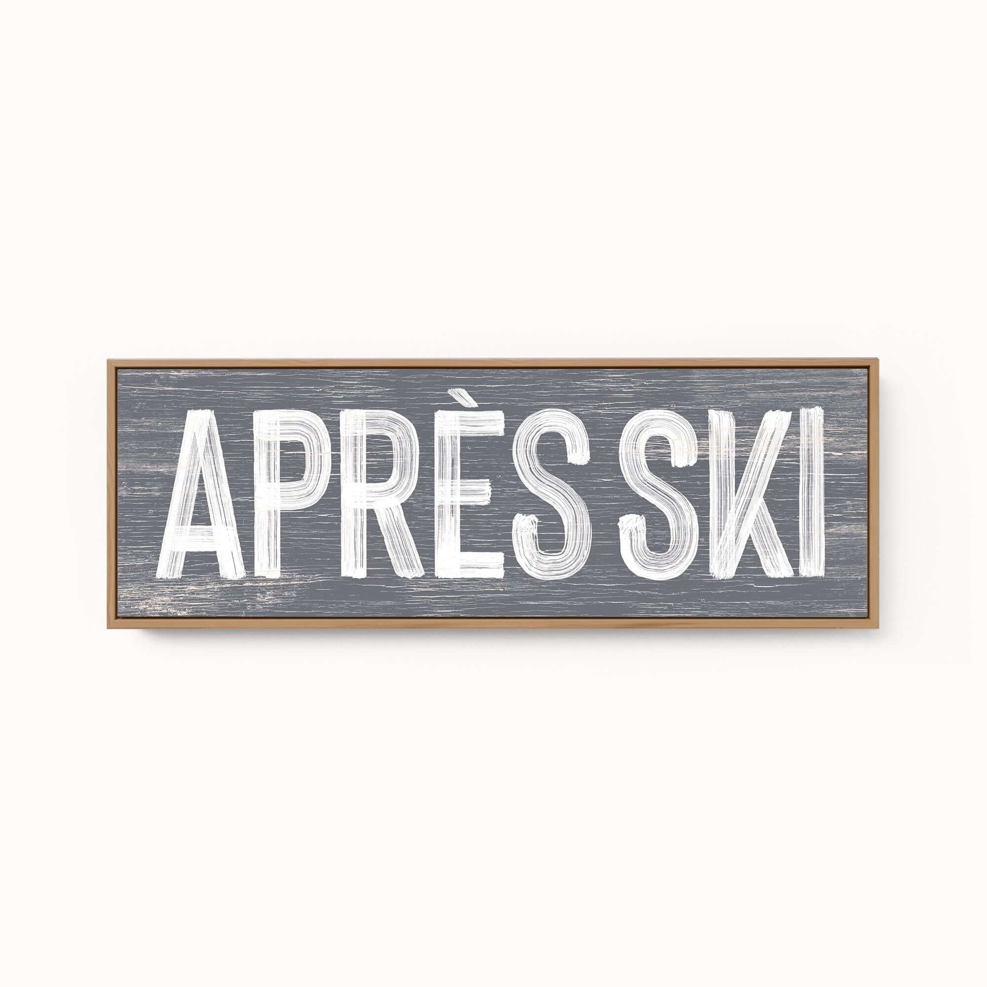 a wooden sign that says apress ski