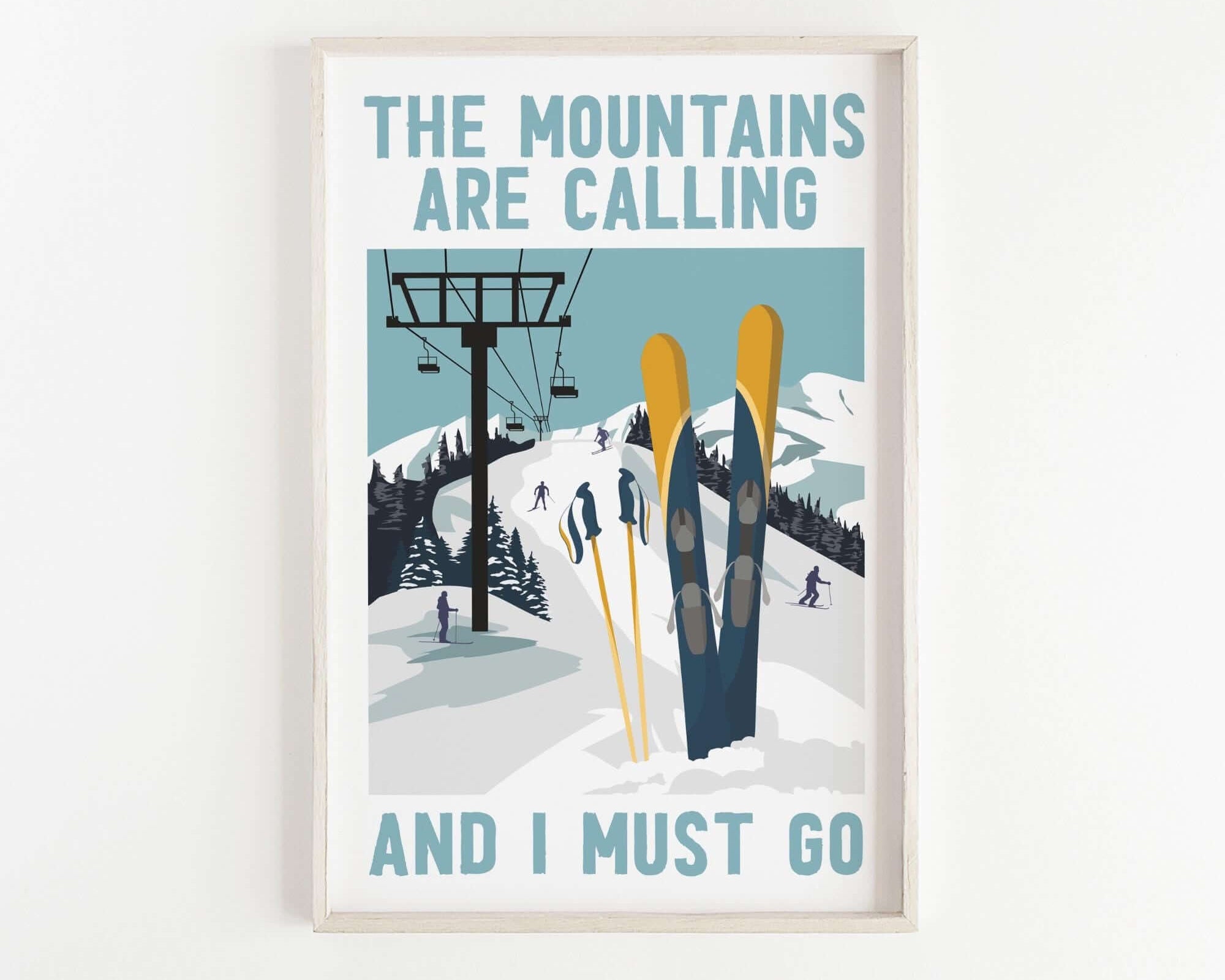 a picture of two skiers on a snowy mountain