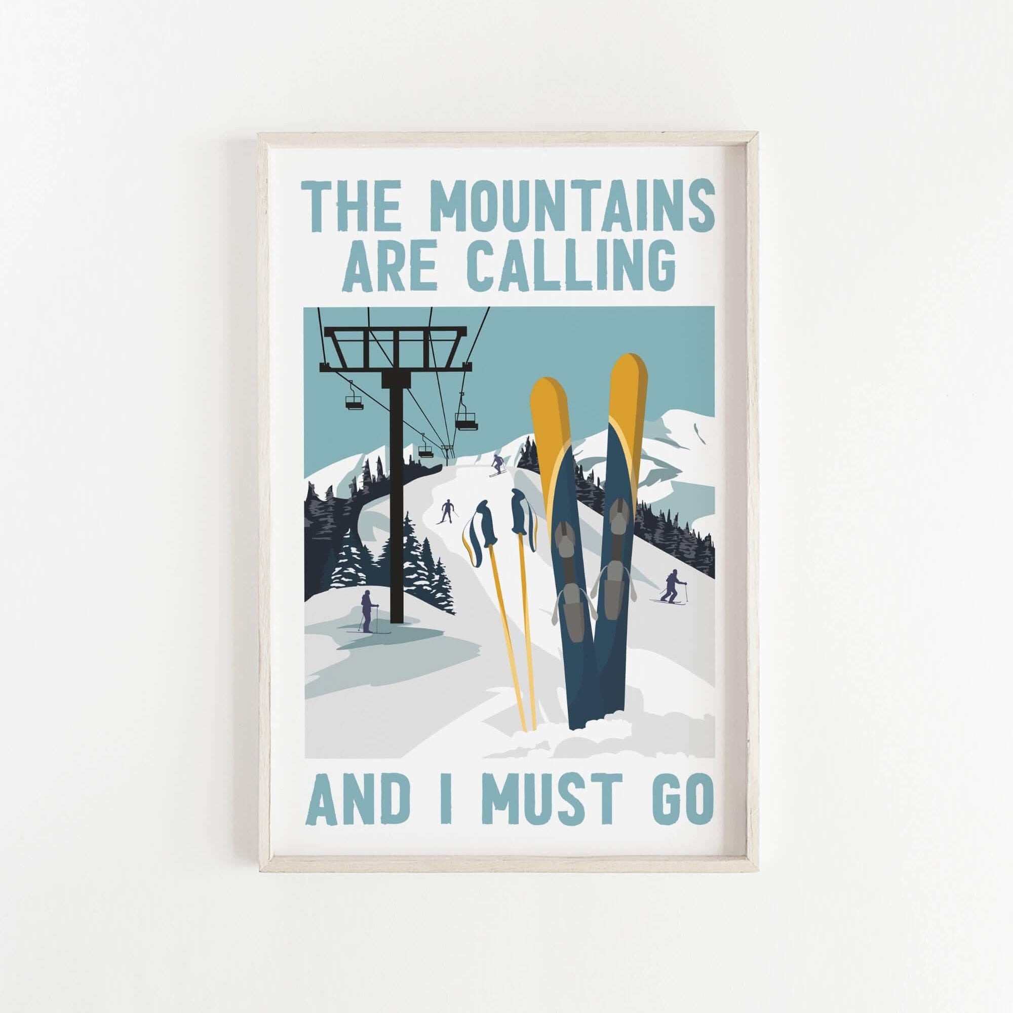 a picture of two skiers on a snowy mountain