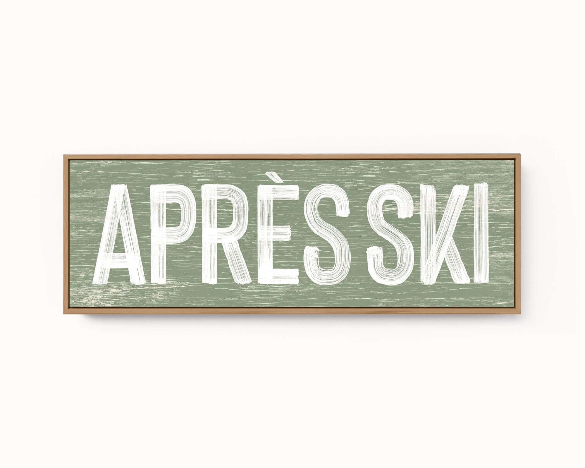 a wooden sign that says apress ski