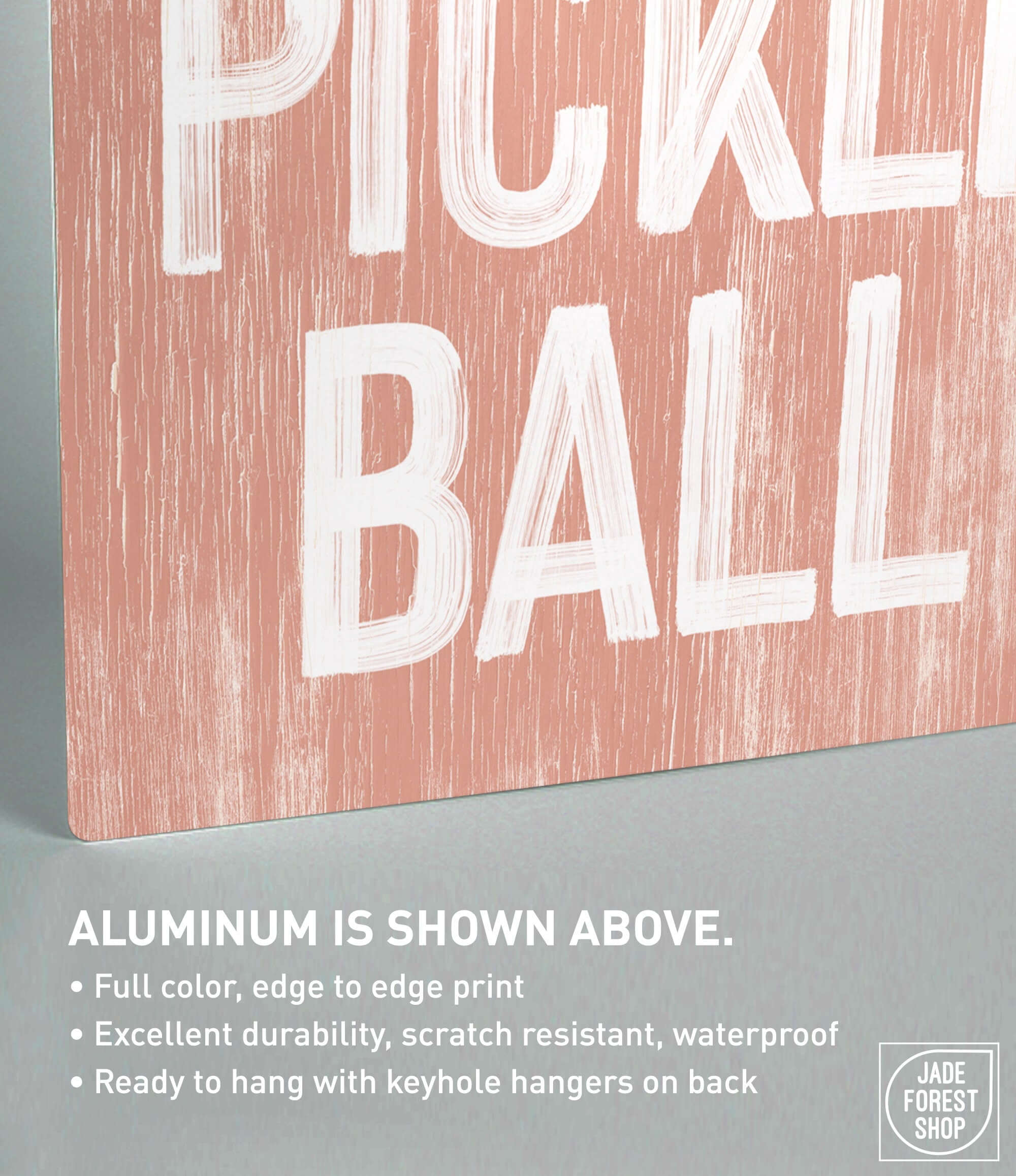 a wooden sign that says pickle ball on it
